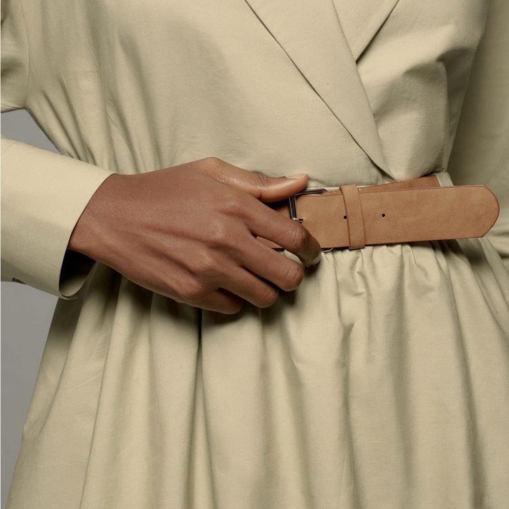 Maeve Anthropologie Long Sleeve Belted Bubble Dress XL Sage Green - Picture 3 of 4